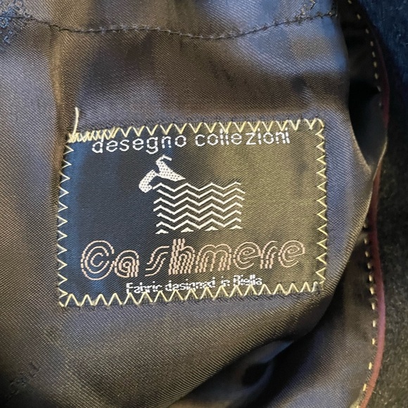 Pronto Moda Men’s 'HARVARD’ Cashmere Long Top Over Coat 46 L Charcoal Gray - Picture 7 of 9